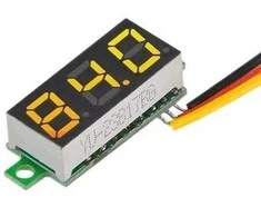 Oem Voltmetras 0-100V - 0.28' su laidais - geltonas LED