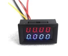 Oem Voltmetras ir ampermetras 0-100V 10A su šuntu - 0.28'' - 4 skaitmenys