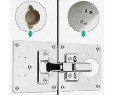 Oem Vyrių remonto plokštė 90x90mm - 0.7mm plokštė - baldų vyrių remontas
