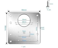 Oem Vyrių remonto plokštė 90x90mm - 0.7mm plokštė - baldų vyrių remontas