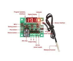 Oem W1209 1 Kanalo Relė Modulis su Temperatūros Jutikliu - termostatas