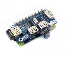 Waveshare 4xUSB Hub Hat - Raspberry Pi 3/2/Zero Priedėlis