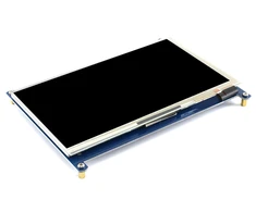 Oem Waveshare Talpinis Lietimui Jautrus Ekranas Raspberry Pi Mikrokompiuteriui - LCD IPS 7" (C) 1024x600px HDMI + USB + Dėžutė