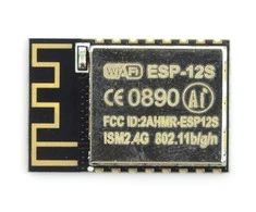 Oem WiFi modulis ESP-12S ESP8266 juodas - 9 GPIO, ADC, PCB antena