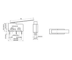 Oem WK615 galinės padėties jungiklis - 55mm svirtis