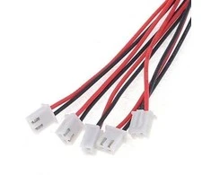 Oem XH 1S 2P balansavimo kištukas su 10 cm laidu – raudona/juoda balansavimo jungtis