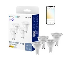 Lubinis šviestuvas Yeelight LED išmanioji GU10 reguliuojama lemputė - 4vnt
