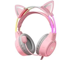 Žaidimų ausinės ONIKUMA X15Pro Rožinė Cat's Ears