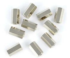 Grąžtas Oem Žalvariniai atstumo tarpikliai - sidabriniai - 10mm - 10 vnt