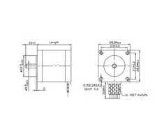 Oem Žingsninis variklis SY28STH45-0674A 200 žingsnių/aps 4.5 V / 0.67 A / 0.095 Nm