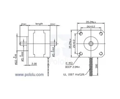 Oem Žingsninis variklis SY35ST28-0504A 200 žingsnių/aps 10V / 0.5A / 0.1Nm