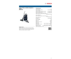 Bosch Dulkių siurblys su maišeliu, Ergomaxx'x, Mėlyna BGB7X420