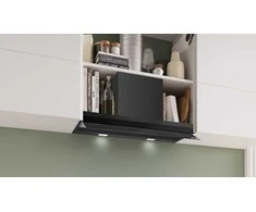 Bosch DBB87DP60 Serija 6, Integruojamasis kamino tipo gartraukis, 80 cm, skaidrus stiklas su juodu atspaudu, Matinė juoda