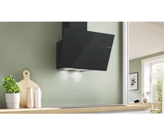 Bosch DWK67PN61 Serija 6, Prie sienos montuojamas gartraukis, 60 cm, skaidrus stiklas su juodu atspaudu, Juoda