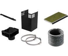 Bosch DWZ1FB6I6 Long-life Clean Air recirculation kit, Juoda