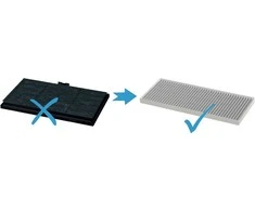 Bosch DWZ1IT1B4 „Clean Air“ kvapų filtras su aktyvuota anglimi, pakaitinis filtras recirkuliacijos režimui