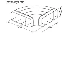 Bosch HEZ9VDSB1 Plokščias ortakis, 90°, horizontalus