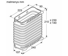 Bosch HEZ9VDSS2 Flat duct, connector sleeve female