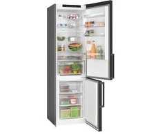 Bosch KGN39VXBT Serija 4, Laisvai statomas šaldytuvas-šaldiklis su šaldiklio skyriumi apačioje, 203 x 60 cm, Juodas stainless steel