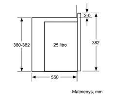 Bosch BFL554MB0 Serija 6, Įmontuojamoji mikrobangų krosnelė, 59 x 38 cm, Juodas