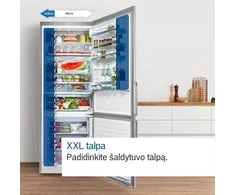 Šaldytuvas Bosch KSV36FWDP 4 serija, Baltos spalvos