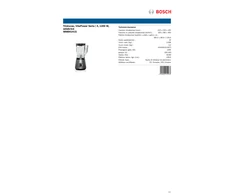 Bosch MMB6141S Series 4, Trintuvas, VitaPower Serie | 4, 1200 W, Sidabrinė