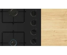 Bosch POH6B6K30 Serija 2, Dujinė kaitlentė, 60 cm, Kietas stiklas, Juodas