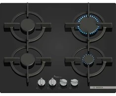 Bosch PPP6A6I10 Serija 6, Dujinė kaitlentė, 60 cm, Kietas stiklas, Juodas