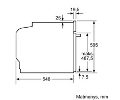 Bosch HBA534BS3 Serija 4, Įmontuojamoji orkaitė, 60 x 60 cm, Nerūdijančio plieno
