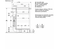 Kaitlentė su integruotu gartraukiu Bosch PVS611B16E  60cm.