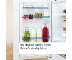 Bosch KIL82ADD0 Serija 6, Įmontuojamasis šaldytuvas su šaldiklio skyriumi, 177.2 x 55.8 cm, švelniai uždaromas plokščias vyris