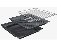 Bosch HRG578BB7 Serija 6, Įmontuojamoji orkaitė su papildomų garų funkcija, 60 x 60 cm, Juodas