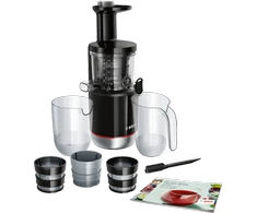 Bosch Liantek Electrical Appliances Lėtaeigė sulčiaspaudė, VitaExtract, 150 W, Juoda, šiaušto nerūdijančio plieno MESM731M