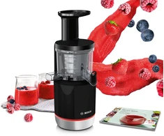 Bosch Liantek Electrical Appliances Lėtaeigė sulčiaspaudė, VitaExtract, 150 W, Juoda, šiaušto nerūdijančio plieno MESM731M