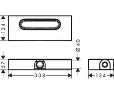 Hansgrohe Dušo latakas uBox Universal, DN40, horizontalus