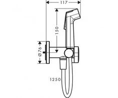 Bidė dušelio komplektas Hansgrohe 29232140