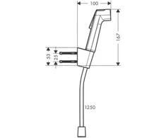 Bidė dušelis Hansgrohe 29238700, matinė balta