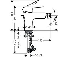 Bide maišytuvas Hansgrohe Talis E 71720700