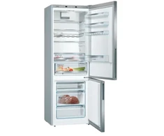 Bosch KGE49AICA Serija 6, Laisvai statomas šaldytuvas-šaldiklis su šaldiklio skyriumi apačioje, 201 x 70 cm, Nerūdijančio plieno dizainas (atsparus pirštų antspaudams)