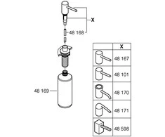 Grohe Dozatorius muilo 500ml juoda matinė spalva