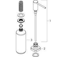 Dozatorius Hansgrohe A71 40468000, chromas