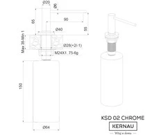 Dozatorius Kernau KSD 02 Chrome