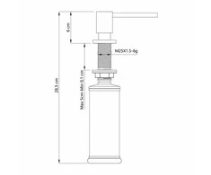 Dozatorius Quadron EMMA MFT002-BLM, juoda