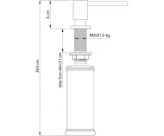Dozatorius Quadron EMMA MFT002-PVDG, aukso