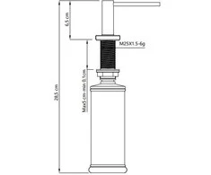 Dozatorius Quadron JUDY MFT004-PVDG, aukso