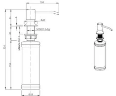 Dozatorius Quadron KEIRA MFS1001BL, juodas