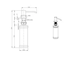 Dozatorius Quadron KEIRA MFS1001BS, nerūdijančio plieno
