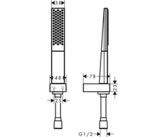 Dušo galvos komplektas Hansgrohe Rainfinity 26856000