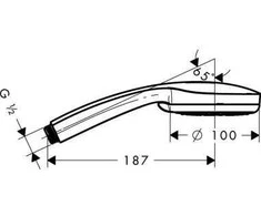 Dušo galvutė Hansgrohe Croma 100 Multi, 28536000
