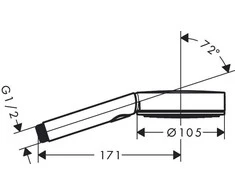 Dušo galvutė Hansgrohe Pulsify 24111700